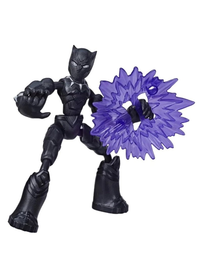 Bend And Flex Action Figure Toy, 6-Inch Flexible Black Panther