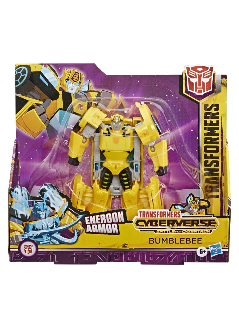 Transformers Toys Cyberverse Ultra Class Bumblebee Action Figure, Combines with Energon Armor to Power Up