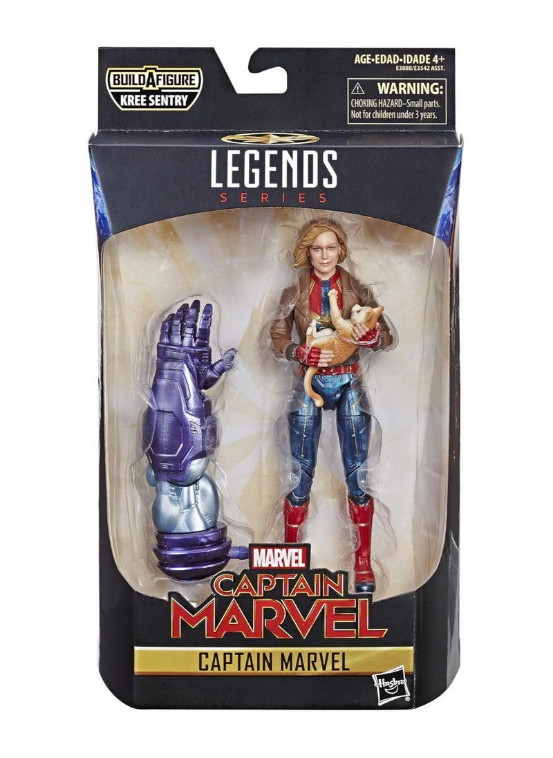 Marvel Captain Marvel 6-inch Legends Captain Marvel in Bomber Jacket Figure for Collectors