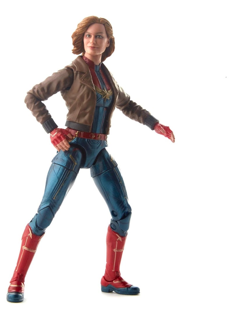 Marvel Captain Marvel 6-inch Legends Captain Marvel in Bomber Jacket Figure for Collectors