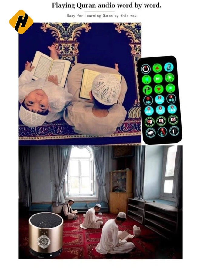 Remote Control Speaker Portable Quran Speaker MP3 Player 8GB TF FM Quran Koran Translator USB Rechargeable Speaker