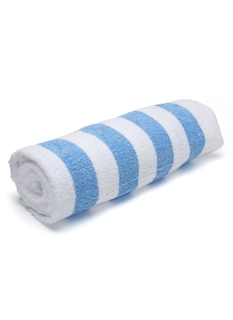 Bath Towel - 70X140 Cm - Blue And White Stripes 500 Gsm