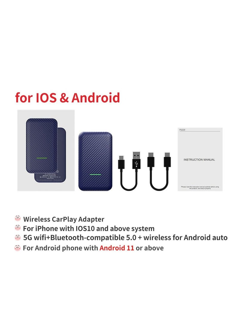 4.0 Wireless Android Auto CarPlay Adapter CarPlay Dongle Auto Connect for Volkswagen Toyota Honda Audi Benz Mazd