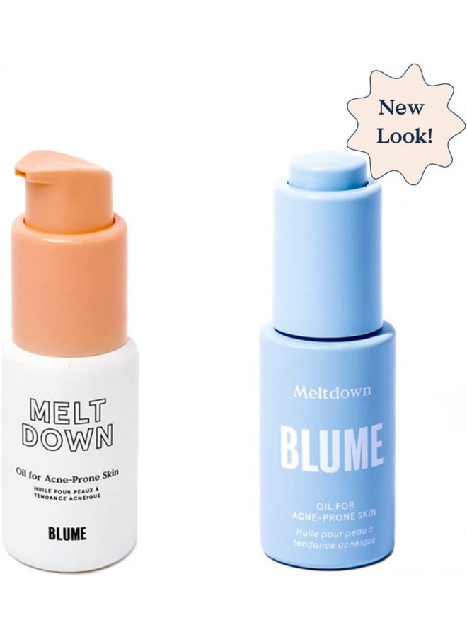 Blume Meltdown Acne Oil   Acne Treatment Face Oil + Pore Minimizer   Skin Smoothing Face Se  With Rosehip Oil, Blue Tansy and Black Cumin Seed Oil   Helps Calm Redness and Improve Texture (0.5 Oz)