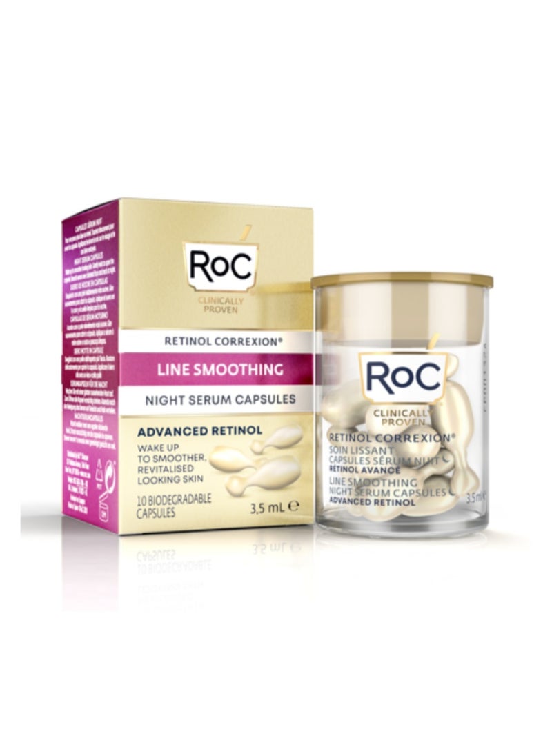 Roc Retinol Correxion Line Smoothing Night Serum 10 Caps