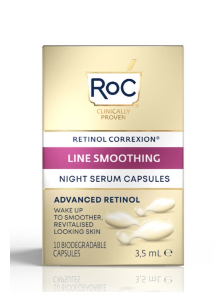 Roc Retinol Correxion Line Smoothing Night Serum 10 Caps