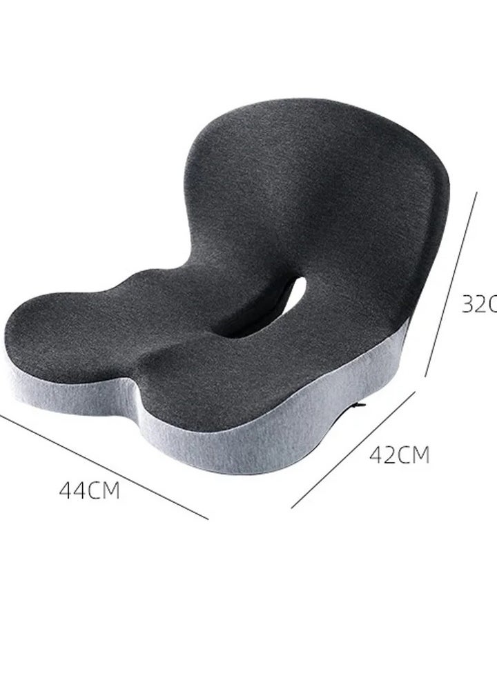 Seat Cushion for Office Lumbar Support Pillow Chair Memory Foam Coccyx Seat Cushion for Sciatica Back Support Pillow Chair Pads Reduce Tailbone Pressure Dark and Light Grey.