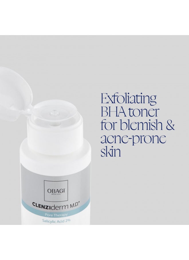 Obagi Clenziderm M.D. Pore Therapy Exfoliating Bha Toner   Unclogs Pores With 2% Salicylic Acid Acne Treatment 5 Oz