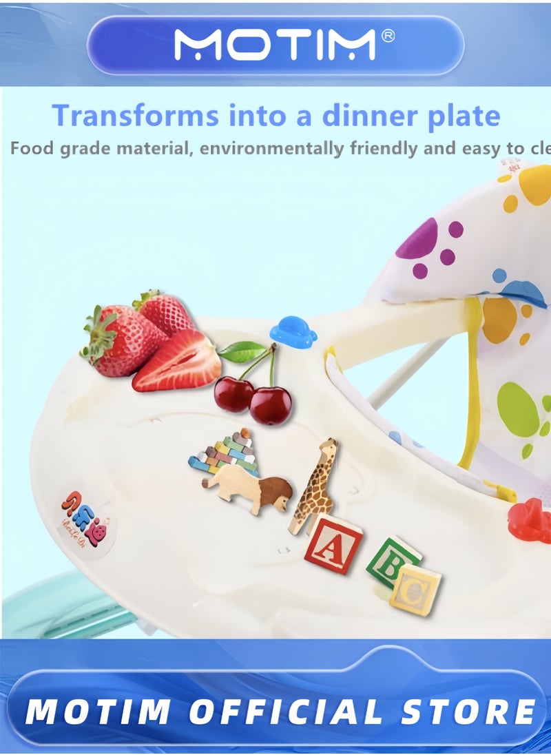 Baby Walker Anti-O-Leg Multi-Function Anti-Rollover One-Year-Old Baby Three-in-One Can Sit On A Stroller Walker Foldable Activity Walker Helper with Adjustable Height