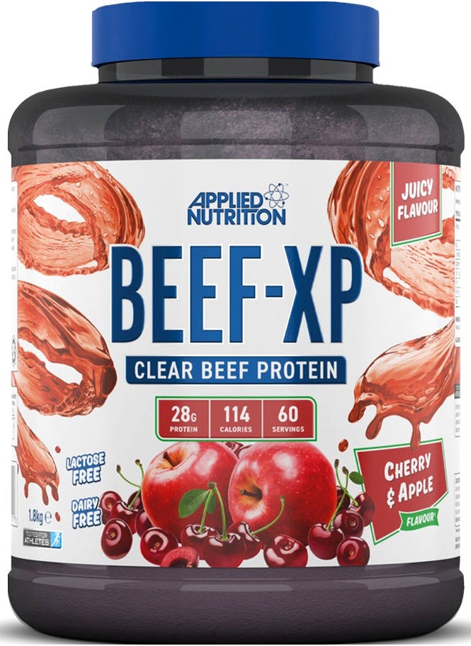 Beef Xp Clear protein isolate (Cherry & Apple) 1.8 kg - 28g Protein, Lactose Free, Dairy free