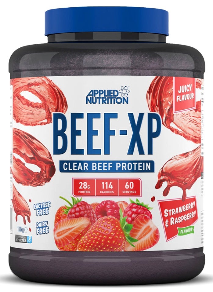Beef Xp Clear protein isolate (Strawberry Raspberry flavour) 1.8 kg - 28g Protein, Lactose Free, Dairy free