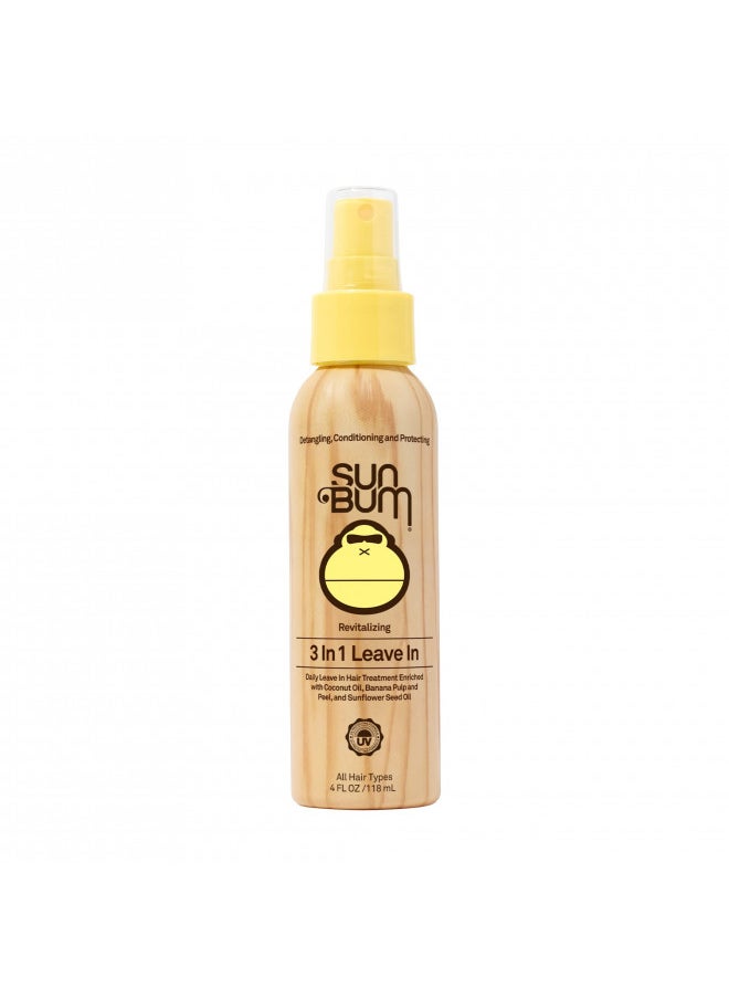 Sun   Revitalizing 3 In 1 Leave In Conditioner Spray Detangler | Anti Frizz , Paraben and Gluten Free, Vegan, and Color Safe With Uv Protection | 4 Oz