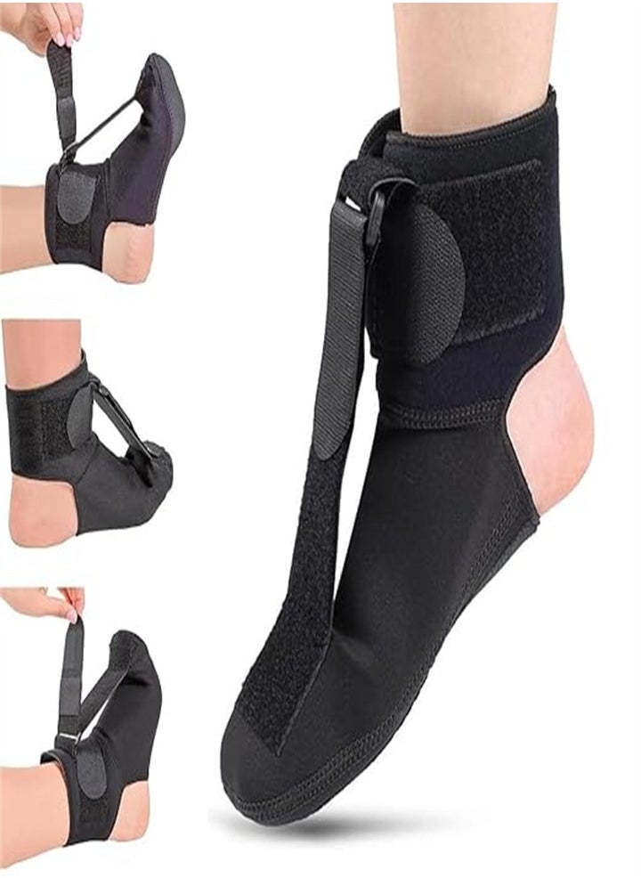 Plantar Fasciitis Night Splint Foot Drop Correction Brace, Adjustable Elastic Back Night Splint for Plantar Fasciitis, Heel, Ankle, Arch Pain, Achilles Tendonitis, for Left and Right Foot (2 Pieces)