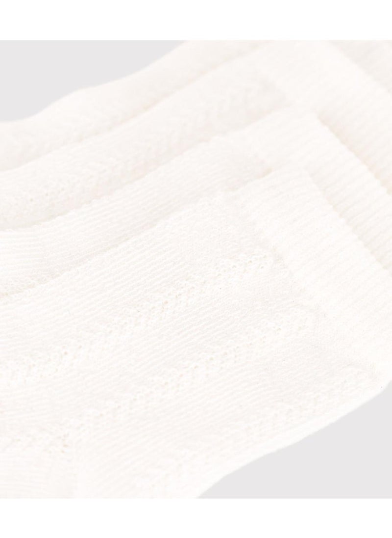 Babies' Plain Cotton Jersey Socks - 2-Pack