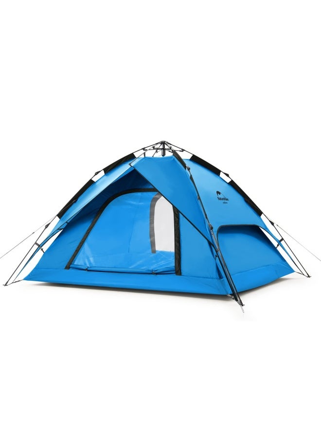 Automatic Tent For 3-4 People | Camping Tent | Dome Shape | Size: 3-Person | Uv Protection, Waterproof, Easy Setup | Color - Blue