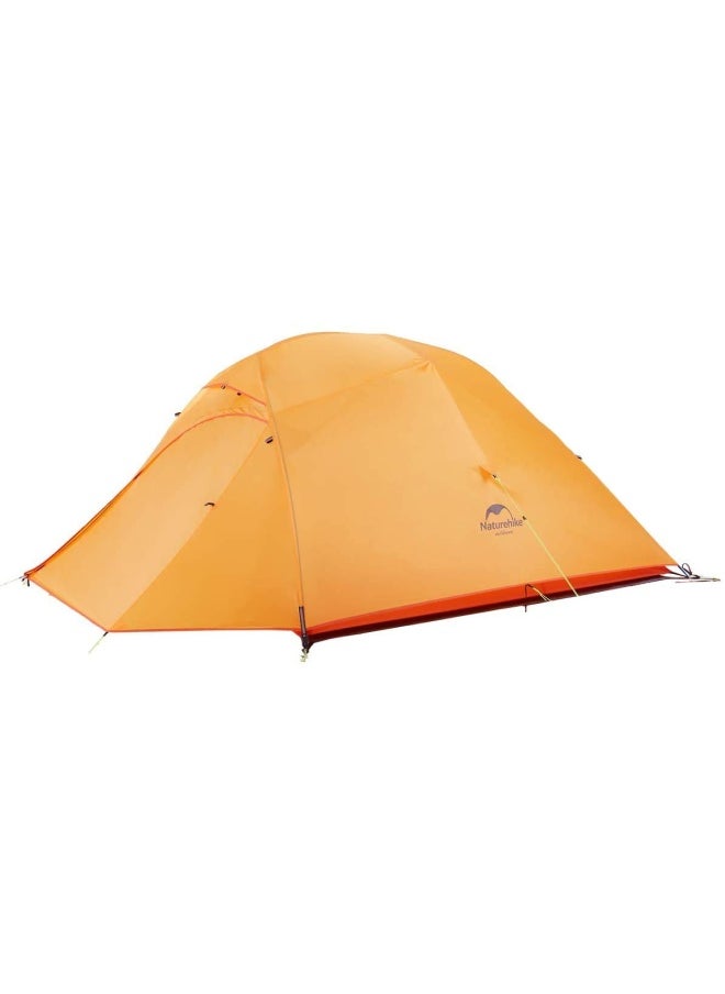 Ultralight Cloud Up 3 Tent | Camping Gear | Rectangular Tent | Size: (215+85) X 180 X 110 Cm | Waterproof, Quick Setup, Lightweight | Color - 210T Orange