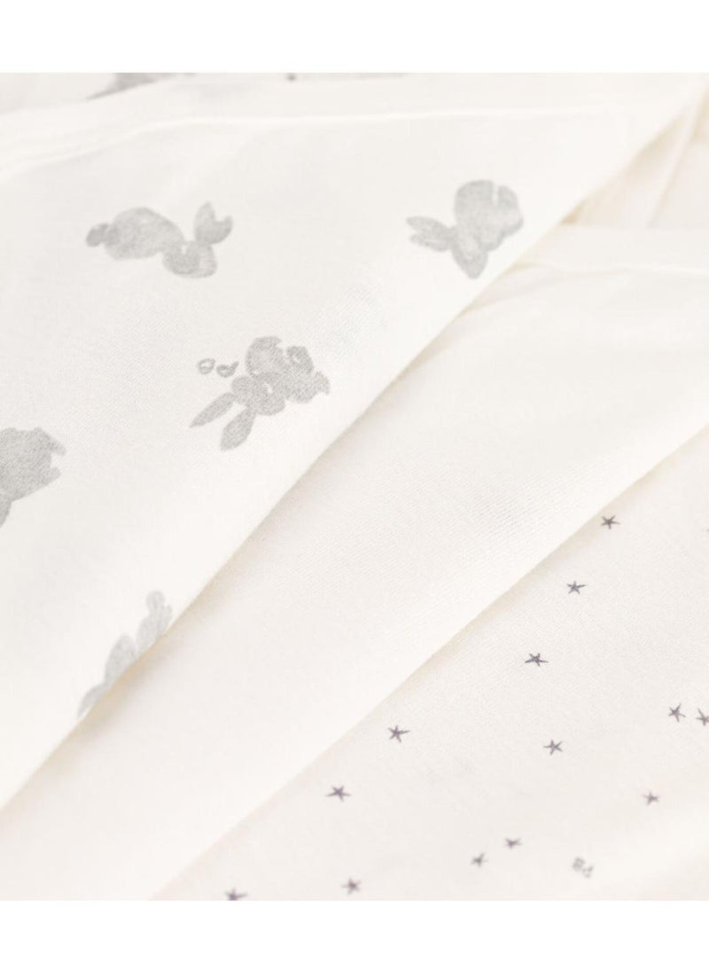 Wrapover short-sleeved rabbit themed bodysuits - Pack of 3