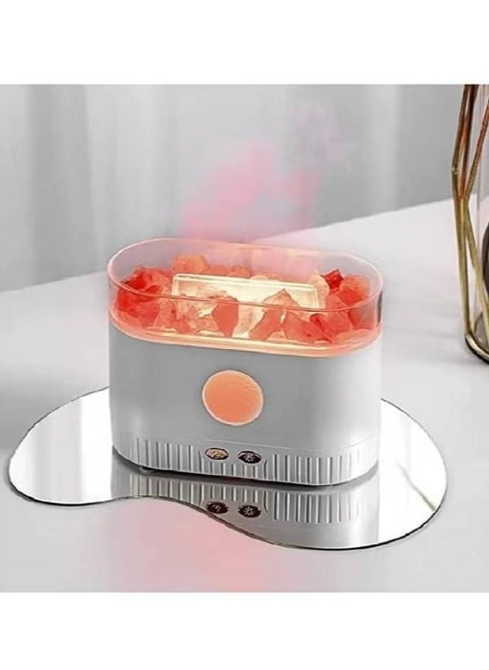 Salt Lamp Essential Oil Diffuser – 7-Color LED Lights Ultrasonic Humidifier & Aromatherapy Diffuser (200ML)