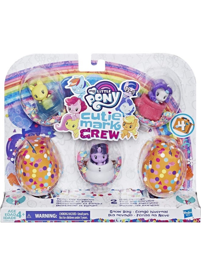 My Little Pony Toy Cutie Mark Crew Series 4 Surprise Pack: Snow Day Collectible 5 Pack with 2 Mystery Figures, Kids Ages 4 & Up