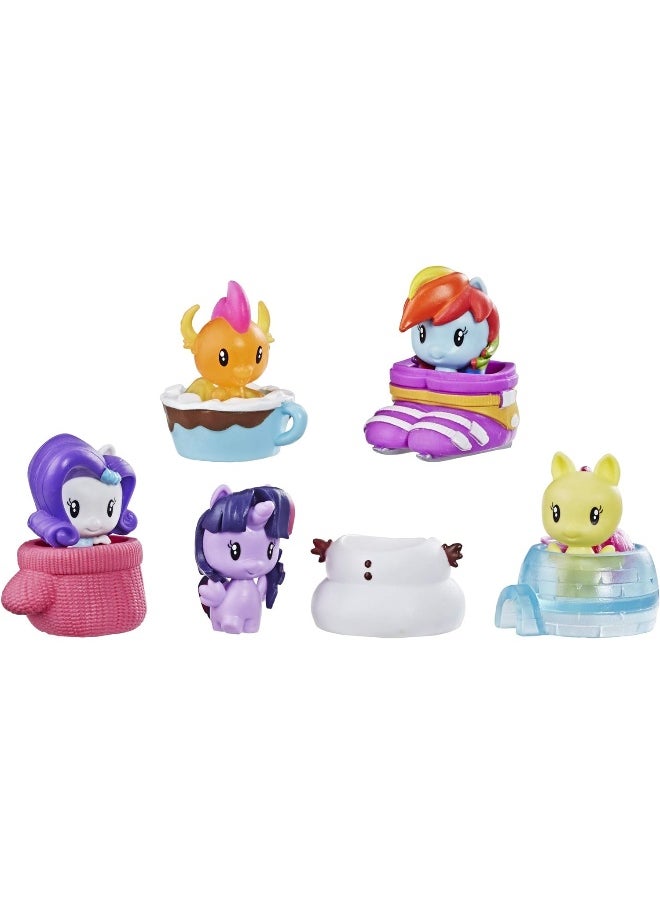 My Little Pony Toy Cutie Mark Crew Series 4 Surprise Pack: Snow Day Collectible 5 Pack with 2 Mystery Figures, Kids Ages 4 & Up