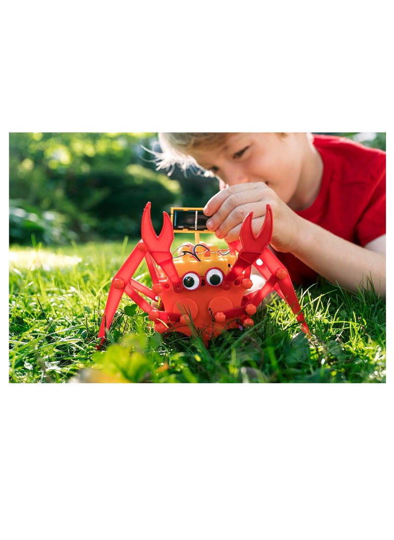 Green Science Hybrid Crabot-Solar Power Crawling Crab Kit-for Kids Ages 5+, Multi Coloured