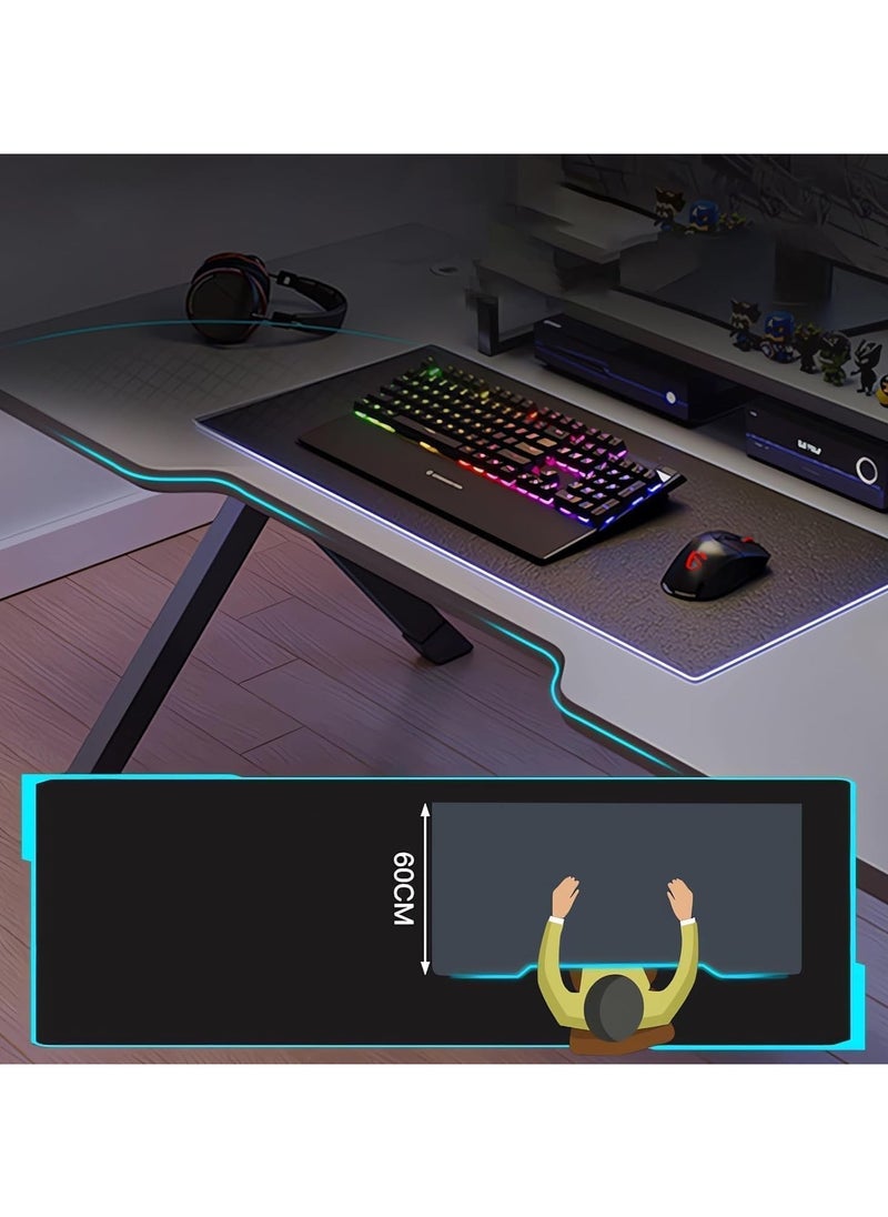 140CM Gaming Table,Gaming Desk, Computer Desk Home Office Desk Extra Large Modern Ergonomic Black PC Table Gamer Workstation (Black, 140x60x75cm)