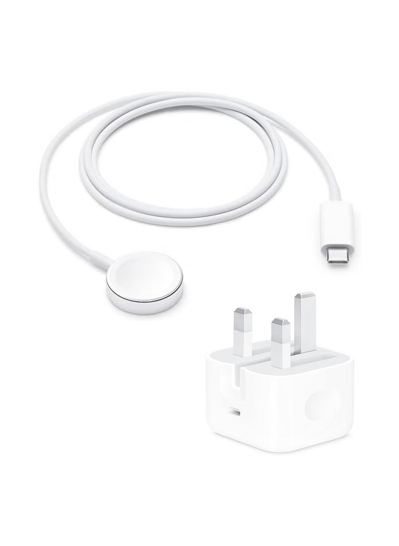 Upgraded for Apple Watch Magnetic Fast Charger to USB-C Cable (1m/Portable) Magnetic Wireless Charging Compatible with Apple Watch Series 8/7/6/SE/5/4/3/2/1