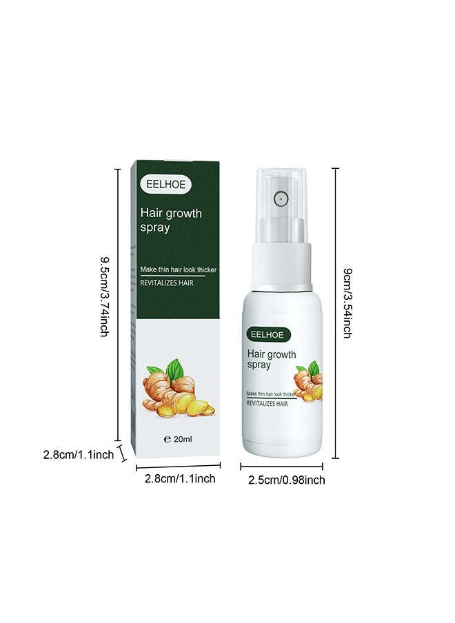 Hair Growth Spray，Fast Hair Growth Spray Serum Ginger Anti Hair Loss Treatment Product Prevent Thinning Dry Frizzy Repair Beauty Hair Care Essence