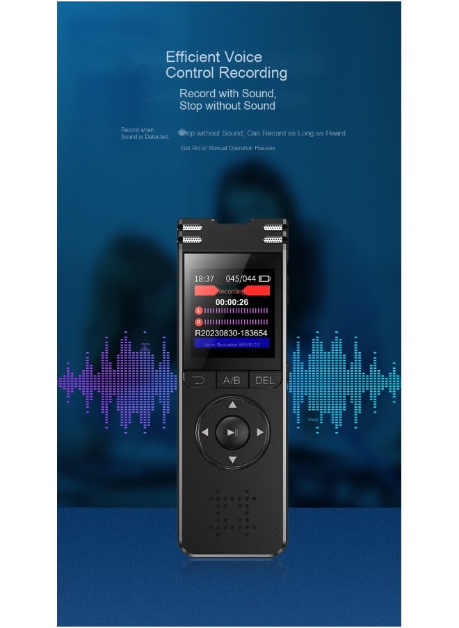 HD Noise-Canceling MP3 Voice Recorder - Perfect Companion for Students and Business Meetings