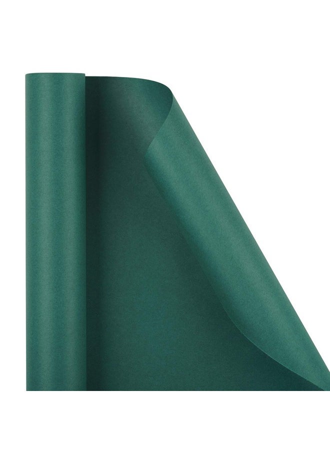 Green Kraft Wrapping Paper - 81.5 Sq Ft Heavyweight Paper For Wedding,Birthday, Shower, Congrats, And Holiday - 30 Inches X 32.8 Feet Per Roll