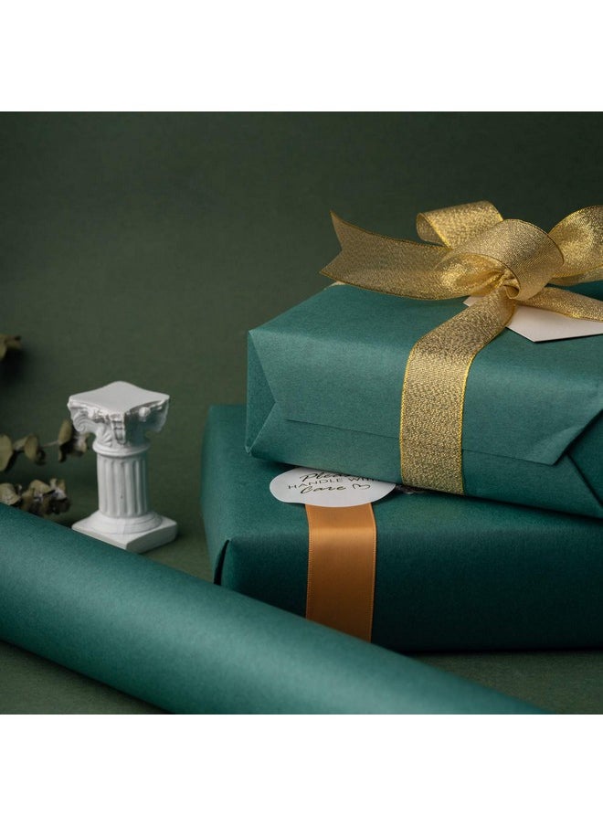 Green Kraft Wrapping Paper - 81.5 Sq Ft Heavyweight Paper For Wedding,Birthday, Shower, Congrats, And Holiday - 30 Inches X 32.8 Feet Per Roll