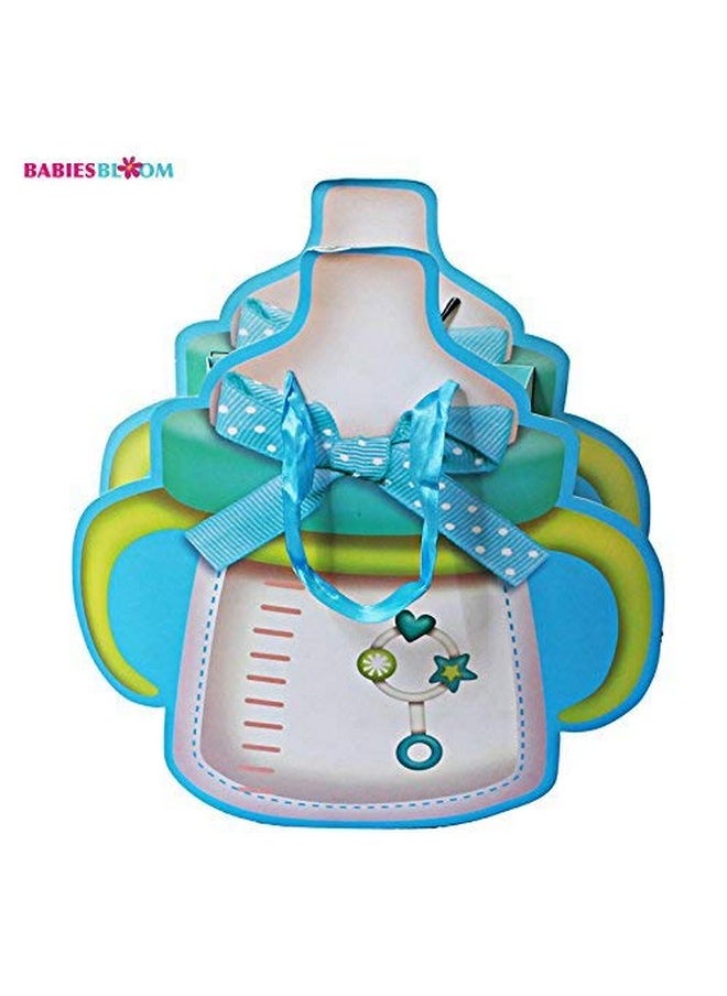Blue Bottle Shaped Paper Baby Shower Gift Bags, Kids Birthday Party Bags, Baby Shower Paper Gift Bags, 13