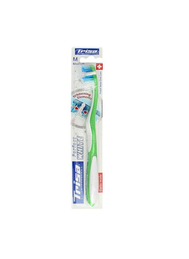 Perfect White Medium Toothbrush (Assorted Color)