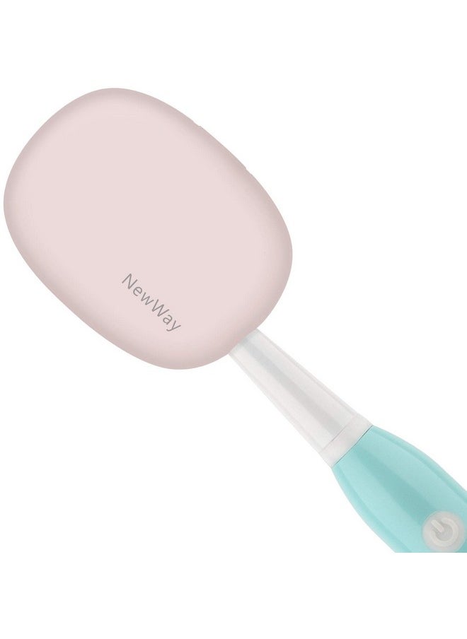 Mini Toothbrush Cover Rechargeable Travel Toothbrush Case With Holder For Houshold And Traving Or Business Trip Pink