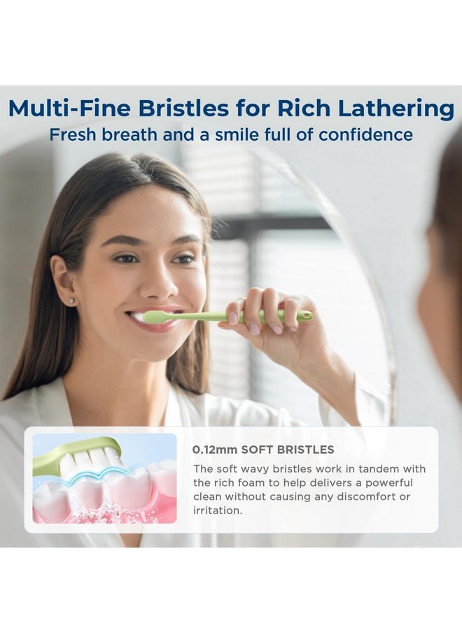 Extra Soft Toothbrushes For Adults Sensitive Gums, Upgraded 20000 Soft Bristles Toothbrush With 8 Holes, Compact Small Head Portable Micro Nano Toothbrush For Pregnant Women, Elderly, Braces