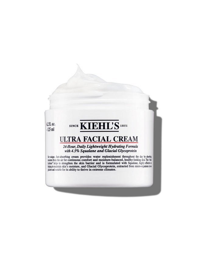 Ultra Facial Cream, With 4.5% Squalane To Strengthen Skin'S Moisture Barrier, Skin Feels Softer And Smoother, Long-Lasting Hydration, Easy And Fast-Absorbing, All Skin Types - 4.2 Fl Oz