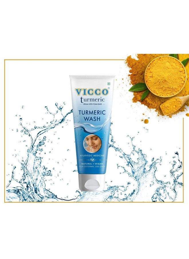 Pimples/Acne Skin Care Combo Pack Of 6 | Vicco Turmeric Cream Face Wash With Foam Base [70G | Pack Of 3] + Vicco Turmeric Wso Skin Cream [60G | Pack Of 3] | Ayurvedic Solutions For Healthy, Radiant Skin