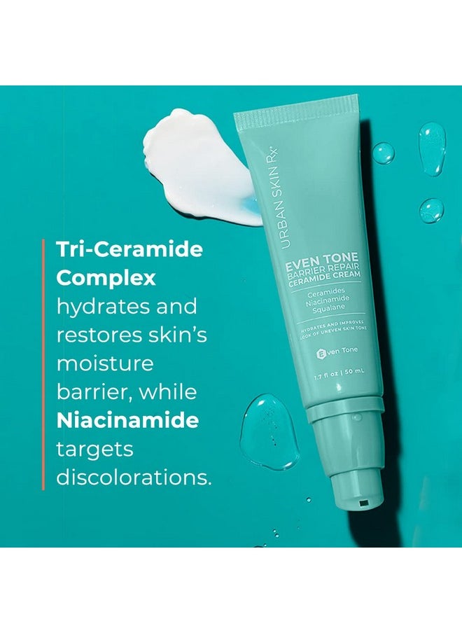 Even Tone Barrier Repair Cream | Daily Facial Hydrator With Ceramides, Niacinamide, Squalane | 1.7 Fl Oz