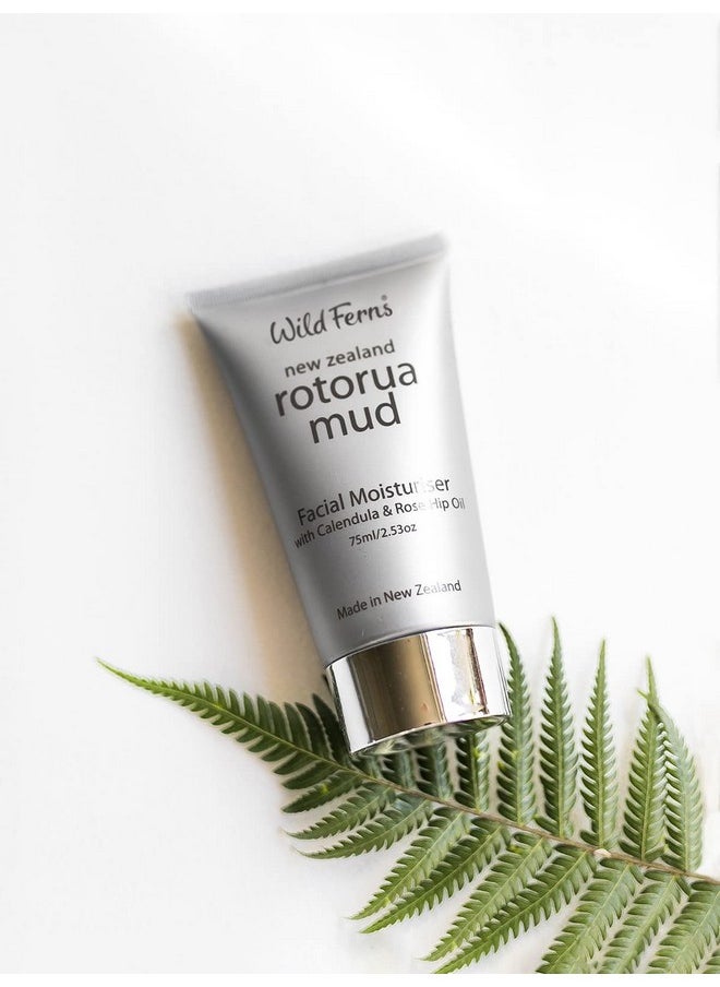 Rotorua Mud Moisturiser With Calendula & Rose Hip Oil -75 Ml | Ideal For Dry & Acne-Prone Skin| Oil-Free & Non-Sticky | Natural Cold Cream For Glowing Skin | Helps In Skin Hydrating & Brightening | Lightweight & Fast Absorbing Winter Cream For Men & Women