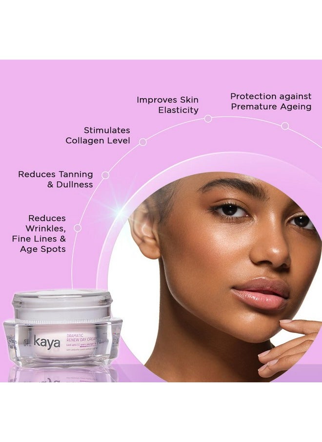Clinic Dramatic Renew Day Cream, 50G Anti-Ageing Day Cream, Reduces Fine Lines, Wrinkles & Age Spots, Stimulates Collagen Production For All Skin Types