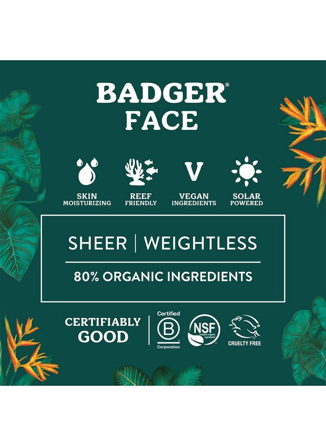 Mineral Face Sunscreen With Zinc Oxide, Sunblock Face Lotion Moisturizer With Spf 30, Vegan, Unscented, Lightweight Mineral Sunscreen For Face, 1.7 Fl Oz