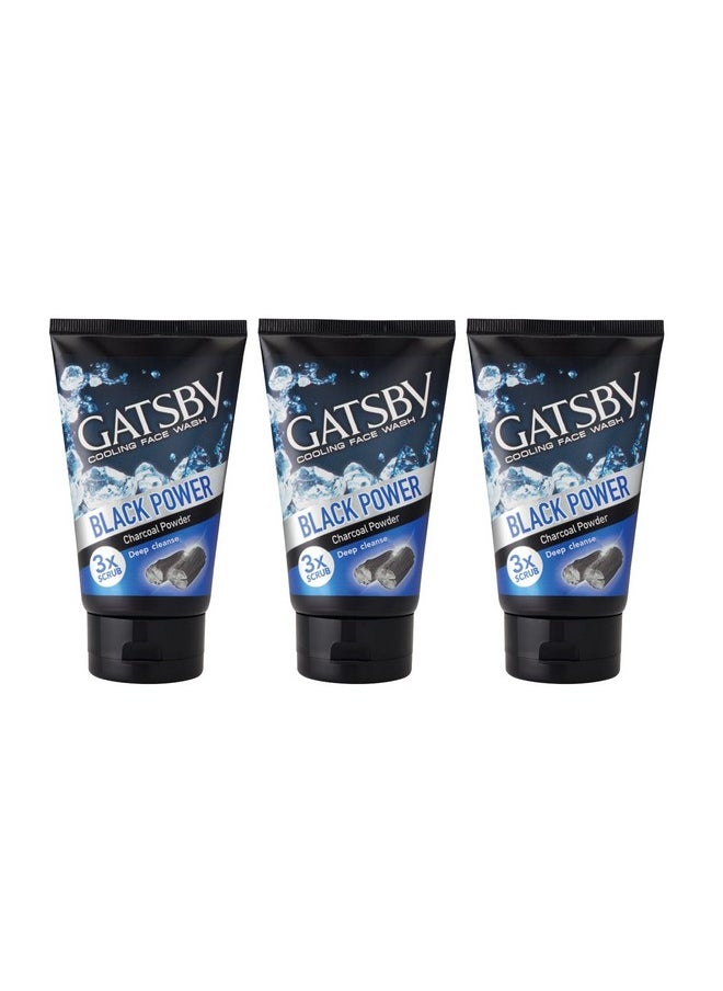 Cooling Face Wash Perfect Clean 50Gm (Set Of 3) For Men | Contains Charcoal Powder, Deep Cleanses, Powered With 3X Scrub