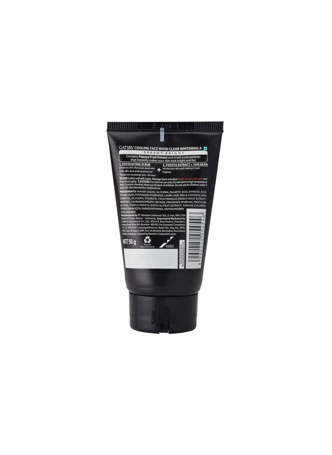 Cooling Face Wash - Clear Whitening, 50Gm Each Pack Of 3 For Men