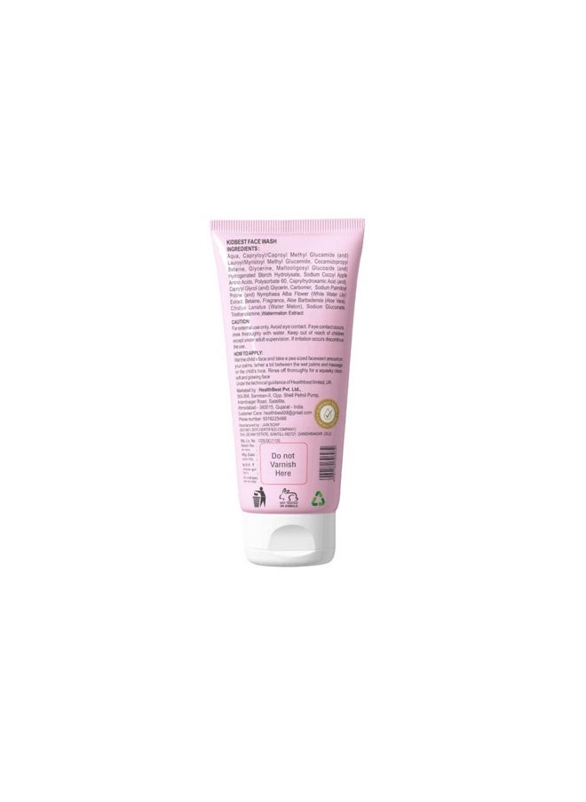 Kidbest Face Wash For 3-13 Years Kids | Normal Skin, Sensitive Skin & Dry Skin | Tear, Paraben, Sls Free | Watermelon Flavor | 100Ml (Pack Of 2)