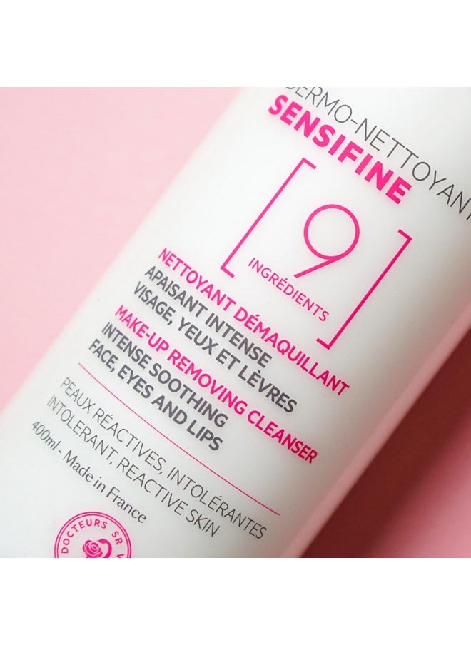 Sensifine Soothing Cleanser & Makeup Remover For Face, Eyes And Lips - Gentle Melting Gel Cream That Leaves The Skin Clean, Soft & Comfortable. Specifically Designed For Sensitive Skin, 13.5 Fl.Oz