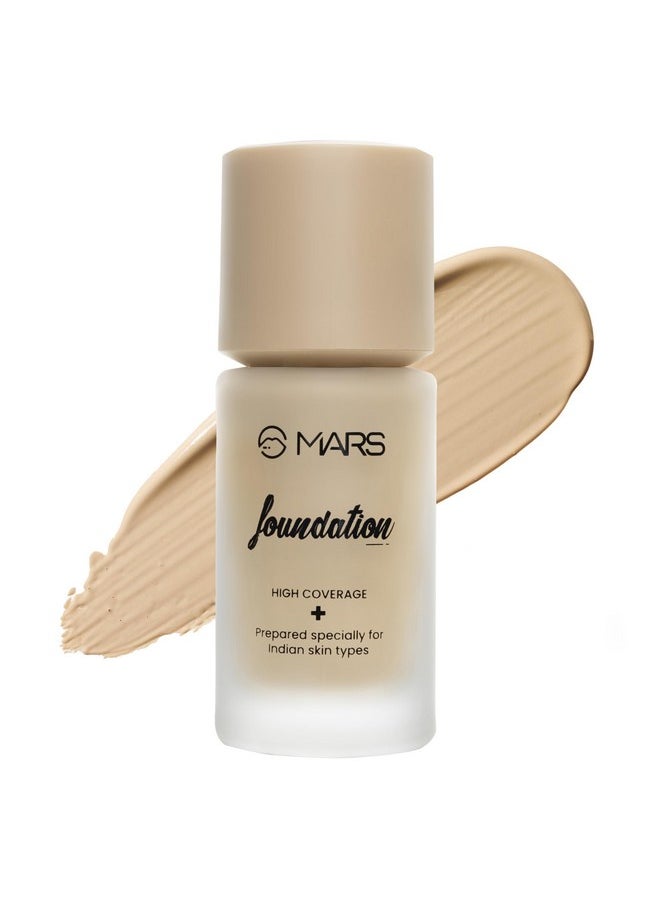 High Coverage Liquid Matte Foundation | Blemish Free & Blendable Foundation For Makeup (40Ml) (Shade-03)