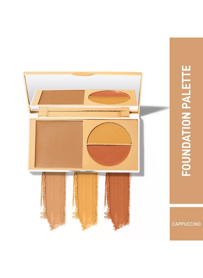 Total Makeover Ff Matte Cream Medium Coverage Foundation Palette With Spf 30 And Skin Tone Corrector For Normal Skin(Cappuccino, Beige, 10.5Gm), Pack Of 1