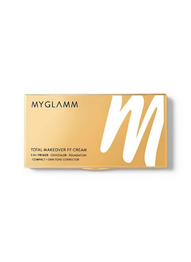 Total Makeover Ff Matte Cream Medium Coverage Foundation Palette With Spf 30 And Skin Tone Corrector For Normal Skin(Cappuccino, Beige, 10.5Gm), Pack Of 1