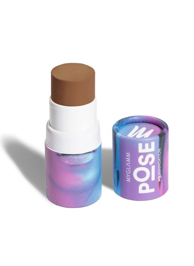 Pose Hd Foundation Stick-Walnut (Brown)-5.5 G| Skin-Blurring Foundation Stick | Long Wearing & Light-Weight Hd Foundation