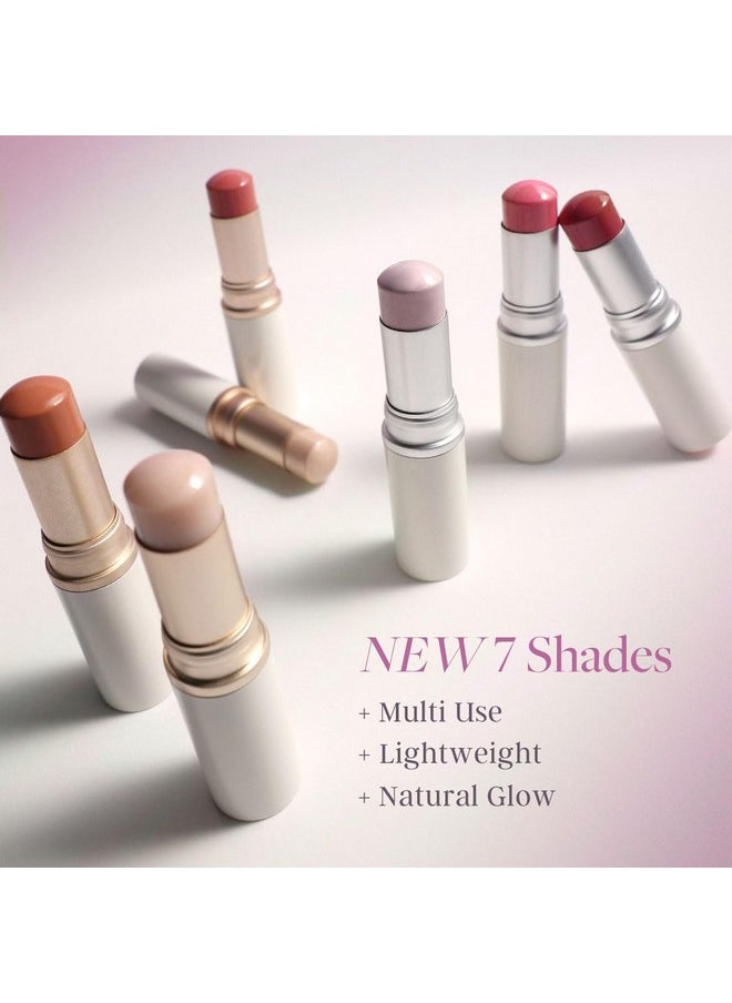 True Dimension Radiance Balm 10G - Natural Shimmer Glow Face Highlighter Stick Glow Balm Korean Blush Transparent Color Skin Tone Slim Fitting Texture, Multi Makeup Stick (1, Lil Mauve, Tp006)